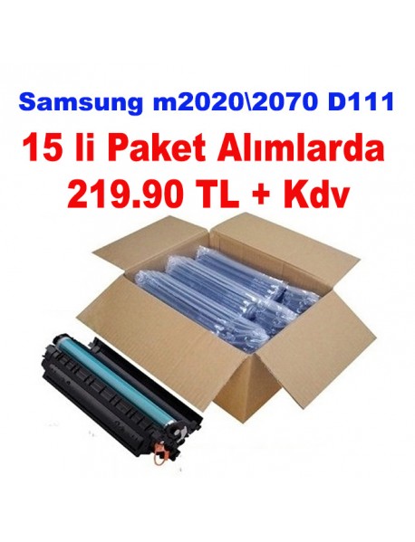 SAMSUNG MLT D111 1 KOLİ (TOPTAN 15 ADET) TONER ÇİPLİ MUADİL TONER - SL M2022 M2020 M2021 Xpress M2022 M2020 M2021 M2070 M2071 M2070F M2070FW