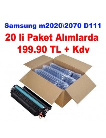 SAMSUNG MLT D111 TONER 1 KOLİ (20 ADET)  ÇİPLİ MUADİL TONER - SL M2022 M2020 M2021 Xpress M2022 M2020 M2021 M2070 M2071 M2070F M2070FW -