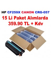 HP CF259X (59x) & CANON CRG-057H & T08 Çipsiz (10K) (15 adet)