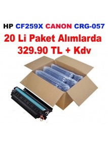 HP CF259X (59x) & CANON CRG-057H & T08 Çipsiz (10K) (20 adet)